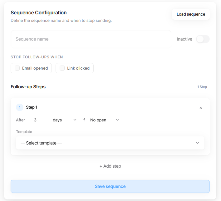 Pyramail follow-up campaign builder with automated sequences